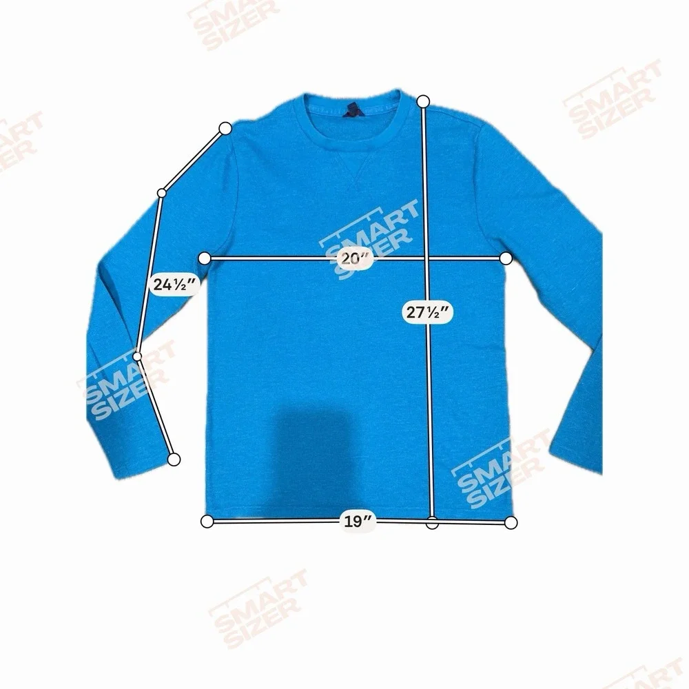 Aeropostale Shirt Mens L Blue Thermal Waffle Knit Long Sleeve Crewneck Tee